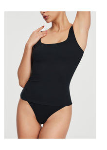 Square Neck Tank Top | Black