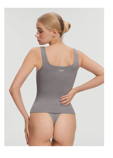 Square Neck Tank Top | Cool Gray