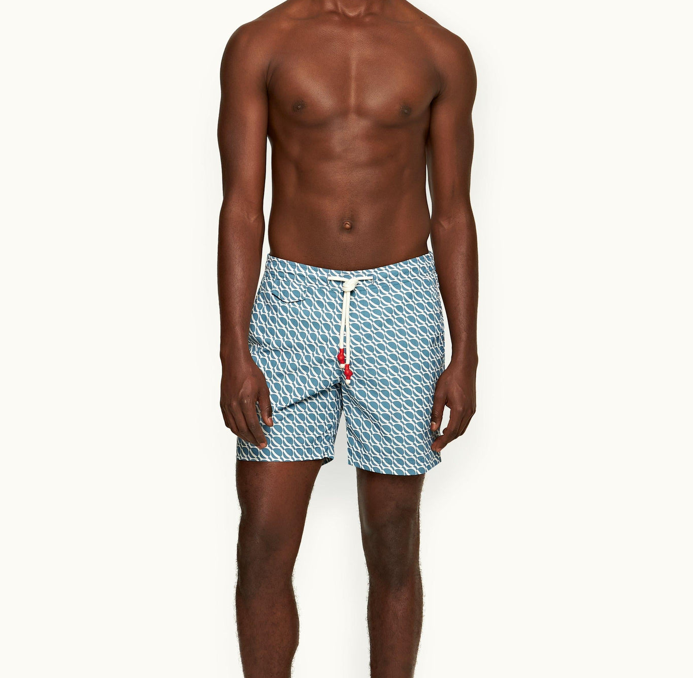 Standard Orbit Mid-Length Drawcord Swim Shorts | Wish Blue