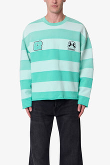 Striped Crewneck Sweater | Green