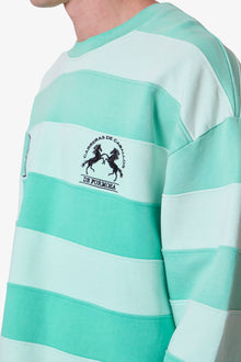 Striped Crewneck Sweater | Green