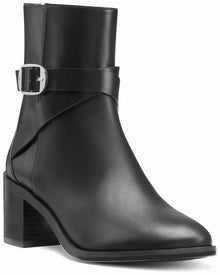 Stuart Weitzman | Womens | Esme Belted Zip Leather Bootie | Black