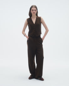 Womens | Tailored Vest | Chestnut