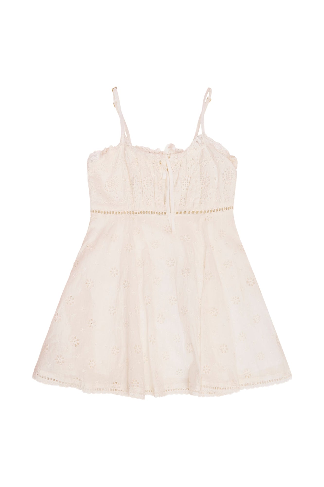 Girls Taralynn Eyelet Lace Dress | Optic White