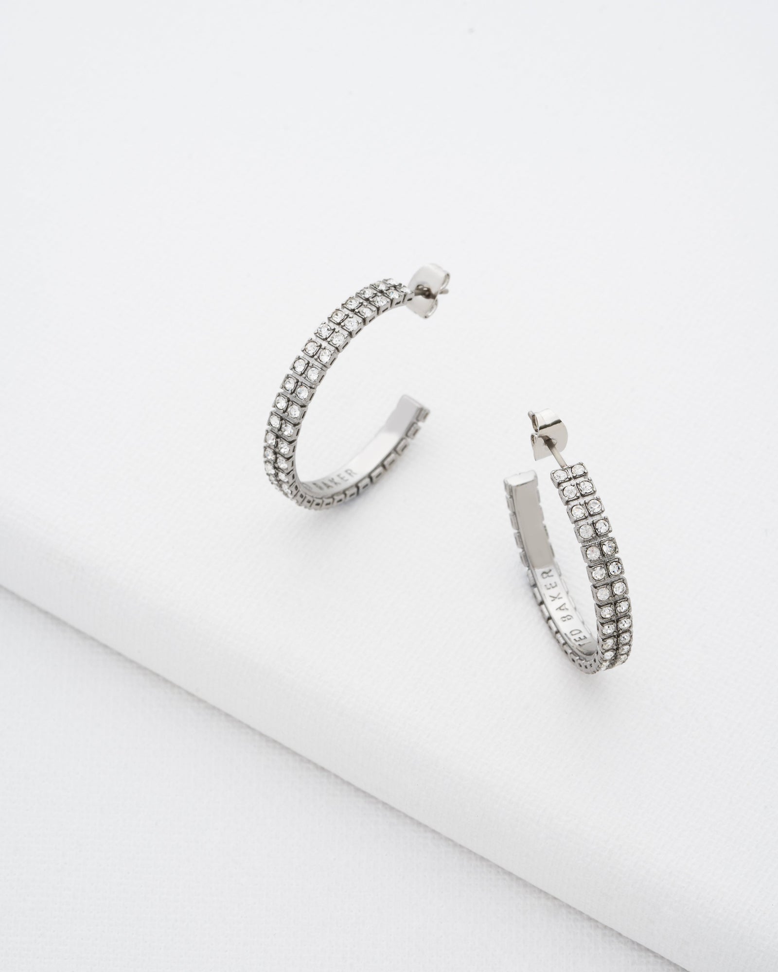 Women | Mellia Dbl Crys Hoop Earrings | Olive Melange