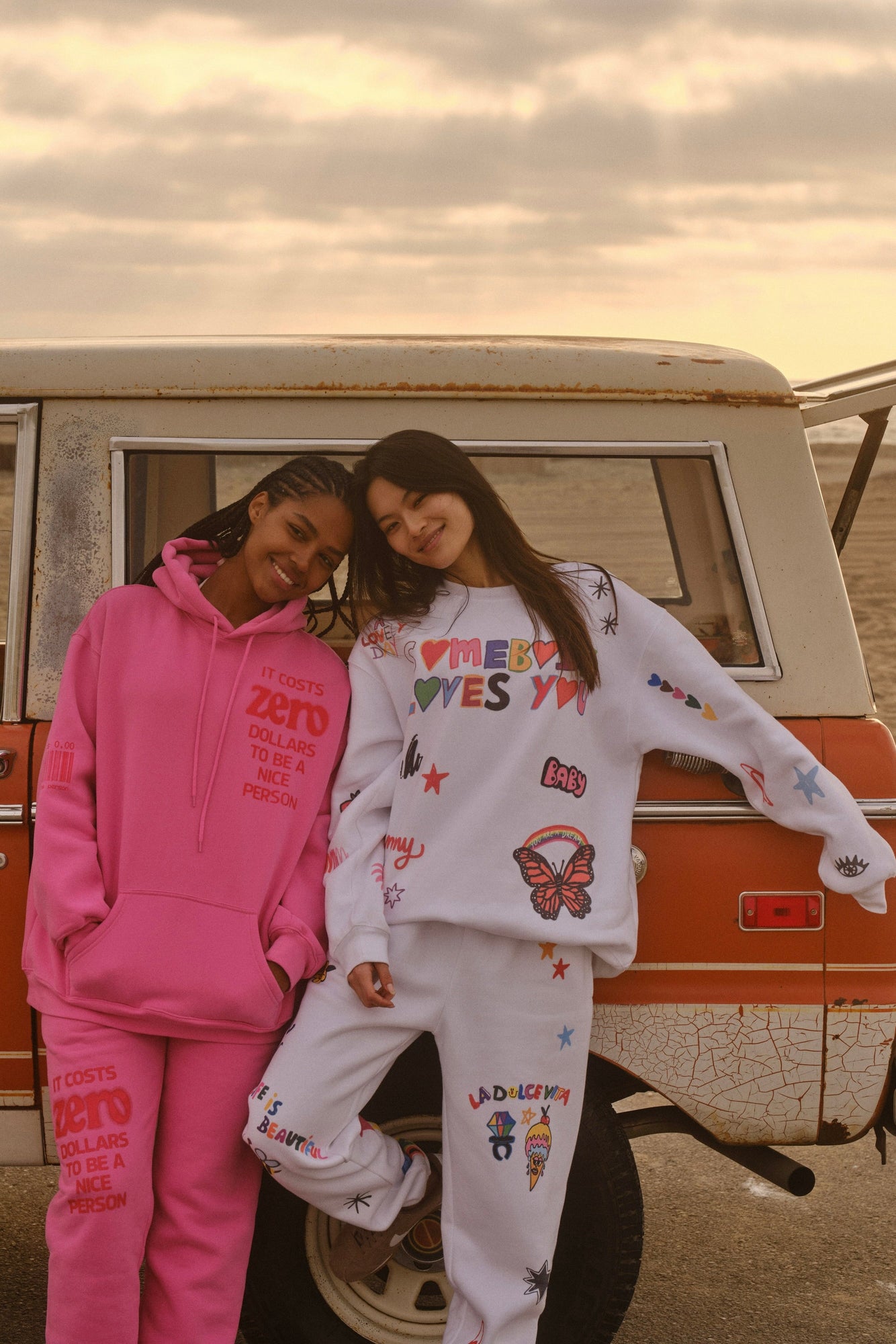 Mayfair x @iscreamcolour Somebody Loves You Sweatpants | White
