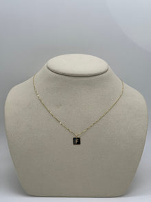 Cut Out Initial Tag Necklace | 10K Solid Yellow Gold