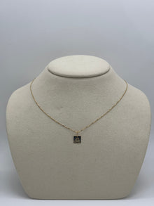 Cut Out Initial Tag Necklace | 10K Solid Yellow Gold