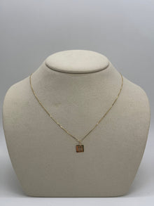 Cut Out Initial Tag Necklace | 10K Solid Yellow Gold