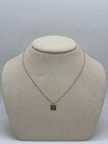 Cut Out Initial Tag Necklace | 10K Solid Yellow Gold