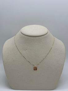 Cut Out Initial Tag Necklace | 10K Solid Yellow Gold