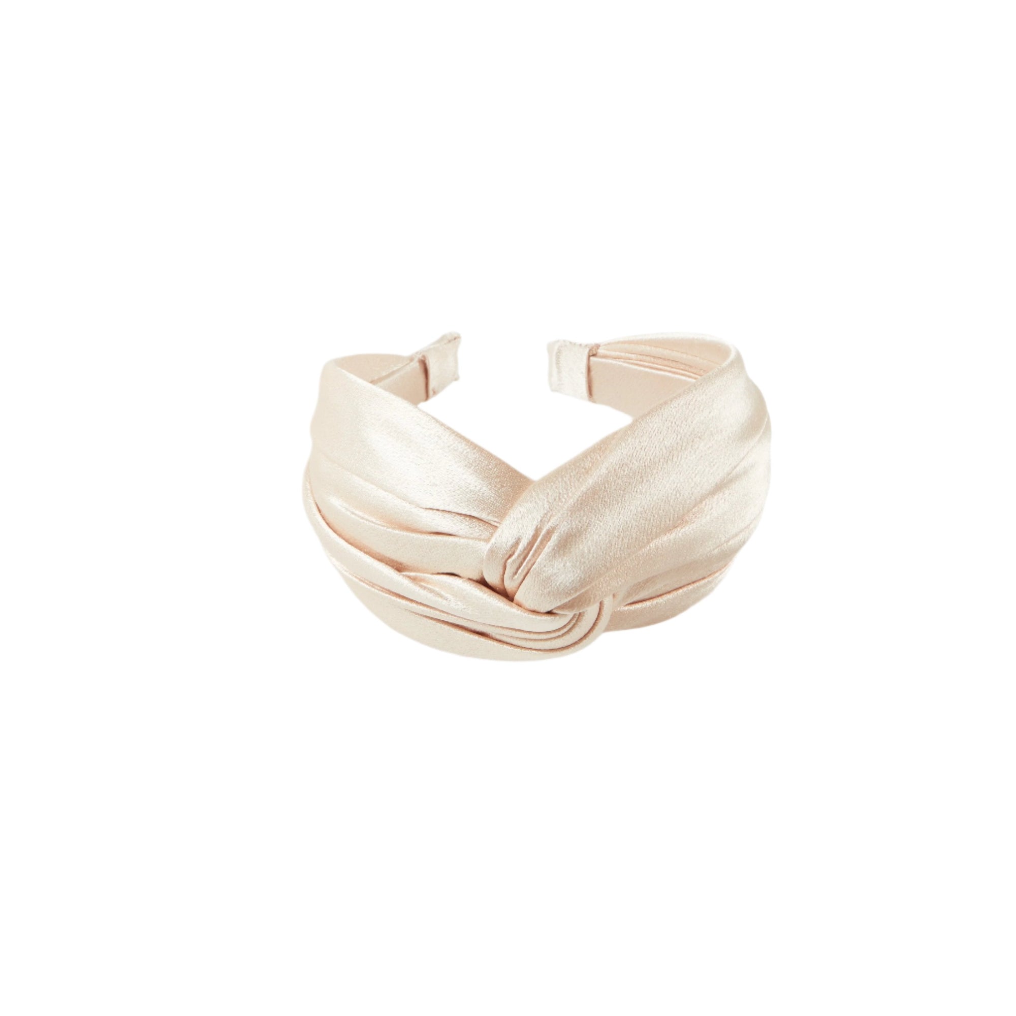 Trish Shiny Satin Headband | Champagne