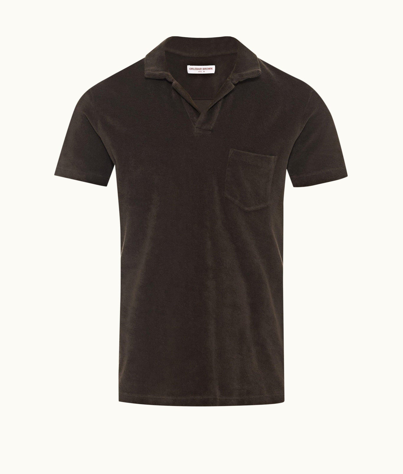 Terry Towelling Tailored Fit Resort Towelling Polo Shirt | Truffle