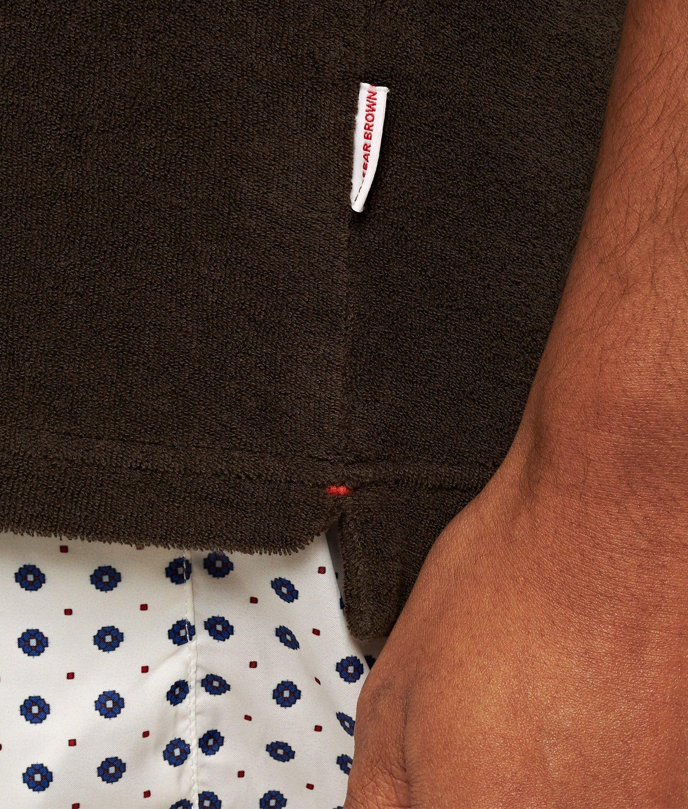 Terry Towelling Tailored Fit Resort Towelling Polo Shirt | Truffle