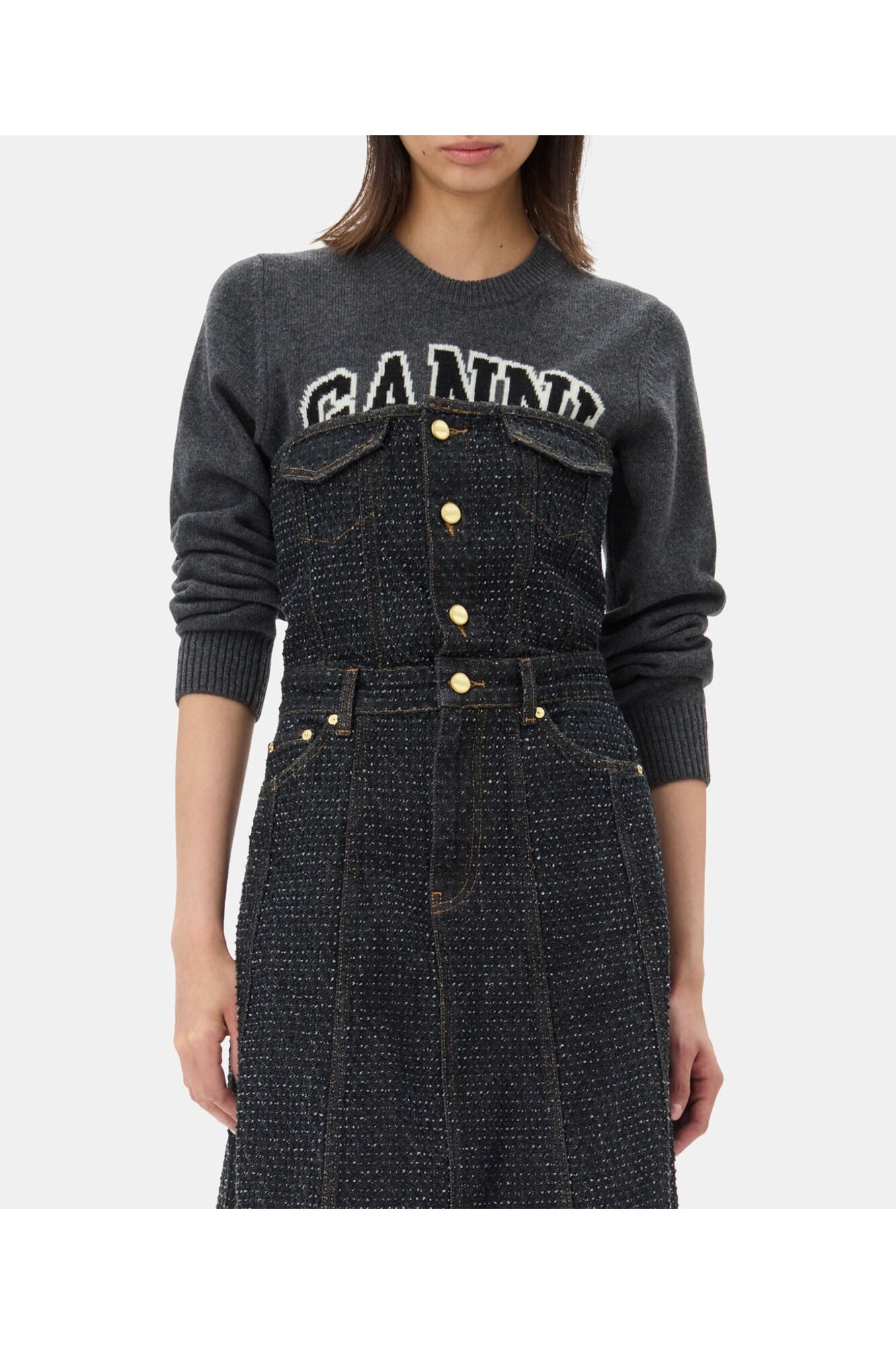 Textured Midi Dress | Black