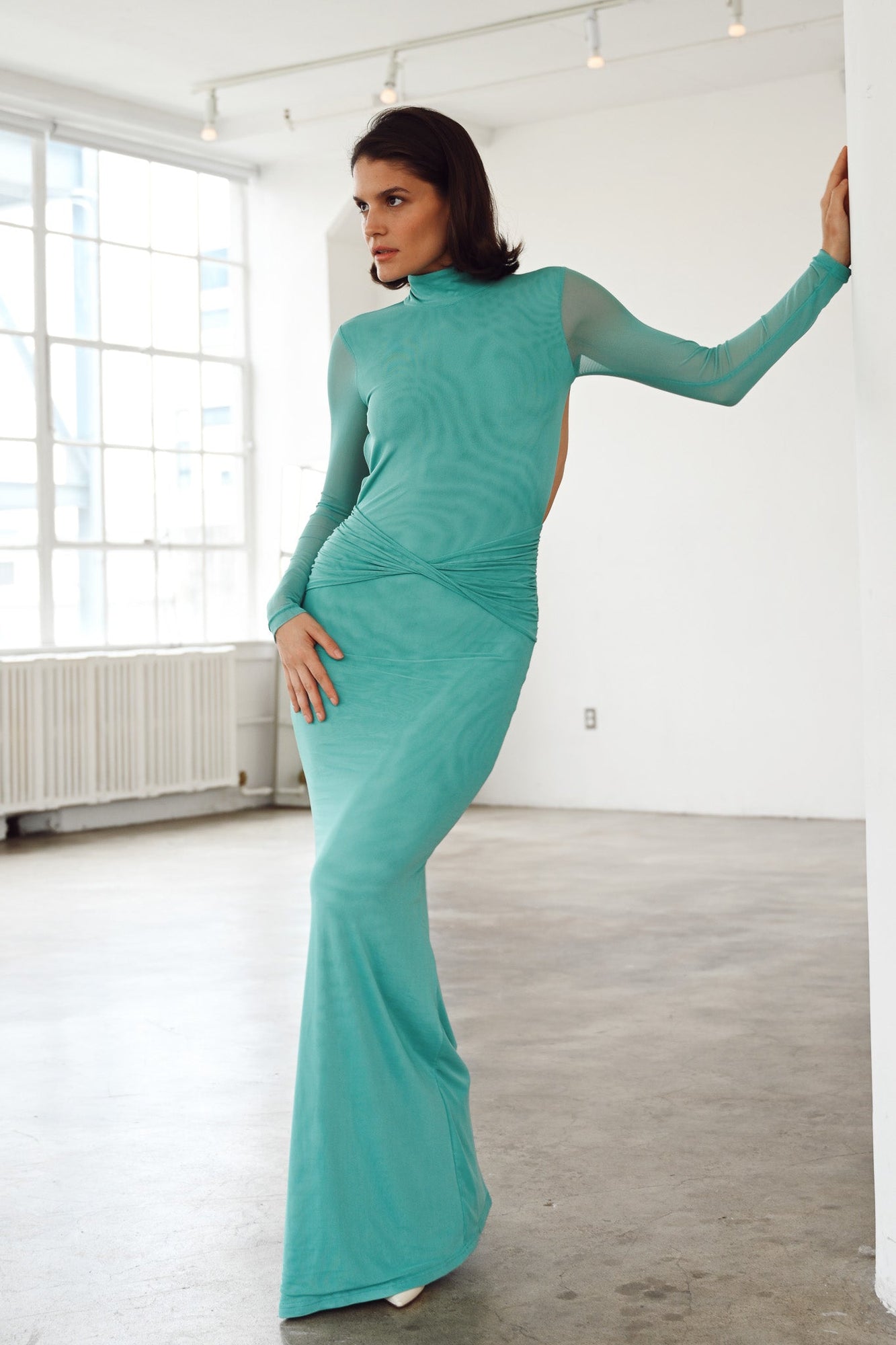 Salome Beaded Dress | Teal