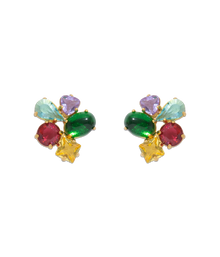 Tinsely Studs | Multicolor Glass Crystals