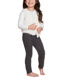 Toddler | Cozychic Loop Fringe Vest | Cream