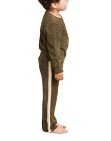 Toddler | Cozychic Ultra Lite Pant W/ Contrast Stripe | Olive-Cream