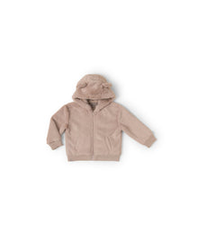 Toddler | Faux Fur Bear Bomber | Antique Taupe