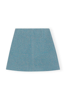 Twill Wool Suiting Mini Skirt | Heather