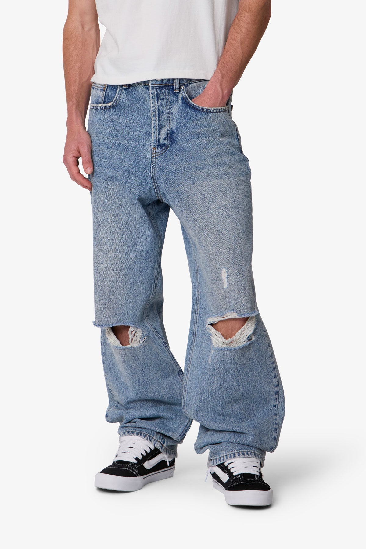 Ultra Baggy Blowout Denim | Washed Vintage Blue