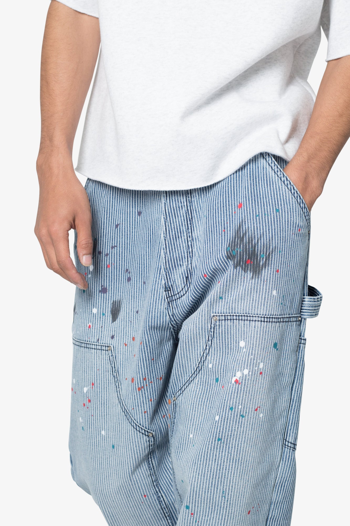 Ultra Baggy Jacquard Carpenter Pants | Grey