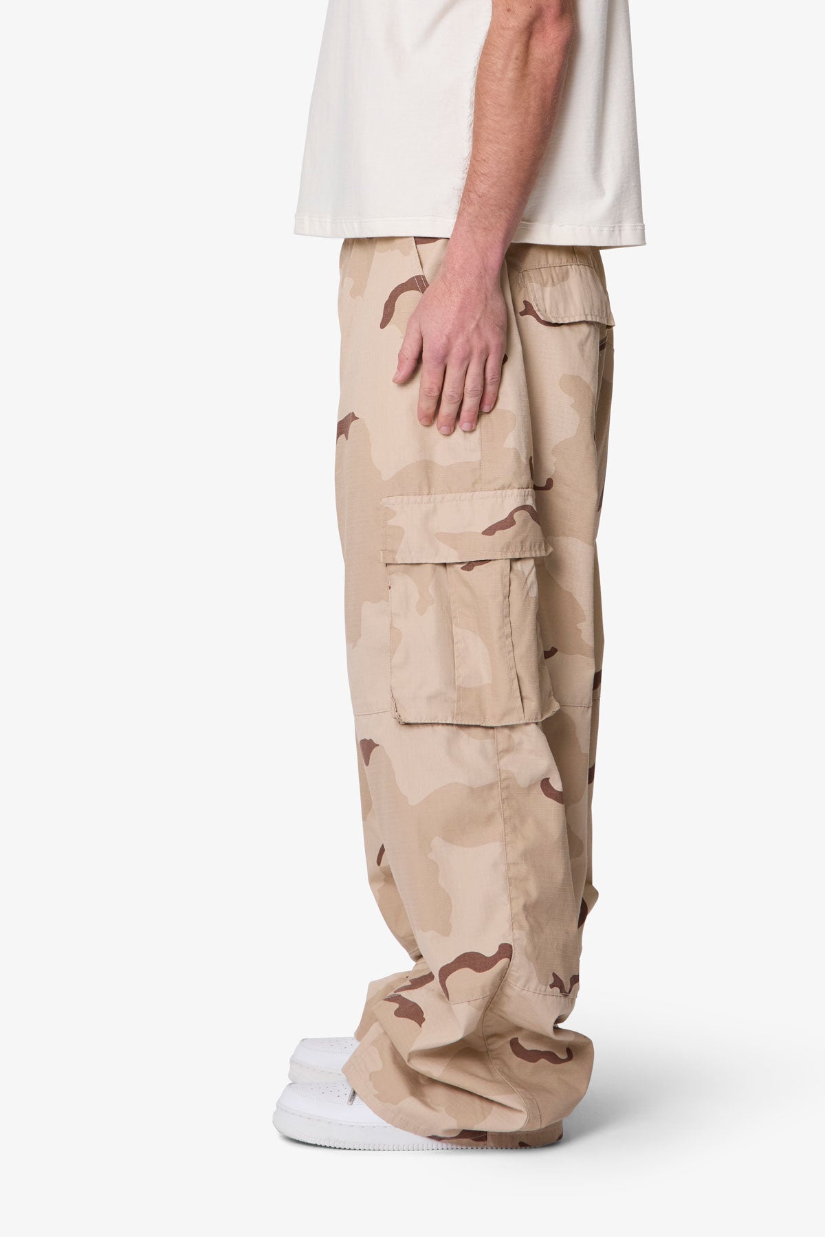 Ultra Baggy Military Cargo Pants | Desert Camo