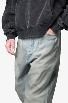 Ultra Baggy Oil Stain Denim | Vintage Blue