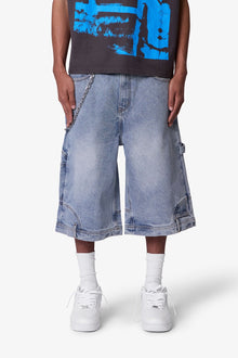 Ultra Baggy Reconstructed Denim Shorts | Blue