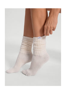 Unisex Cotton Slouch Socks | White