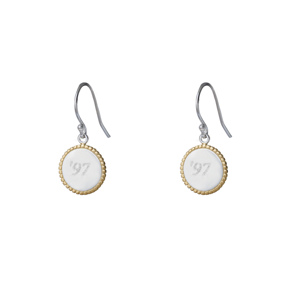 The Engravable Circle Pendant Earring | 18K Yellow Gold-Plated