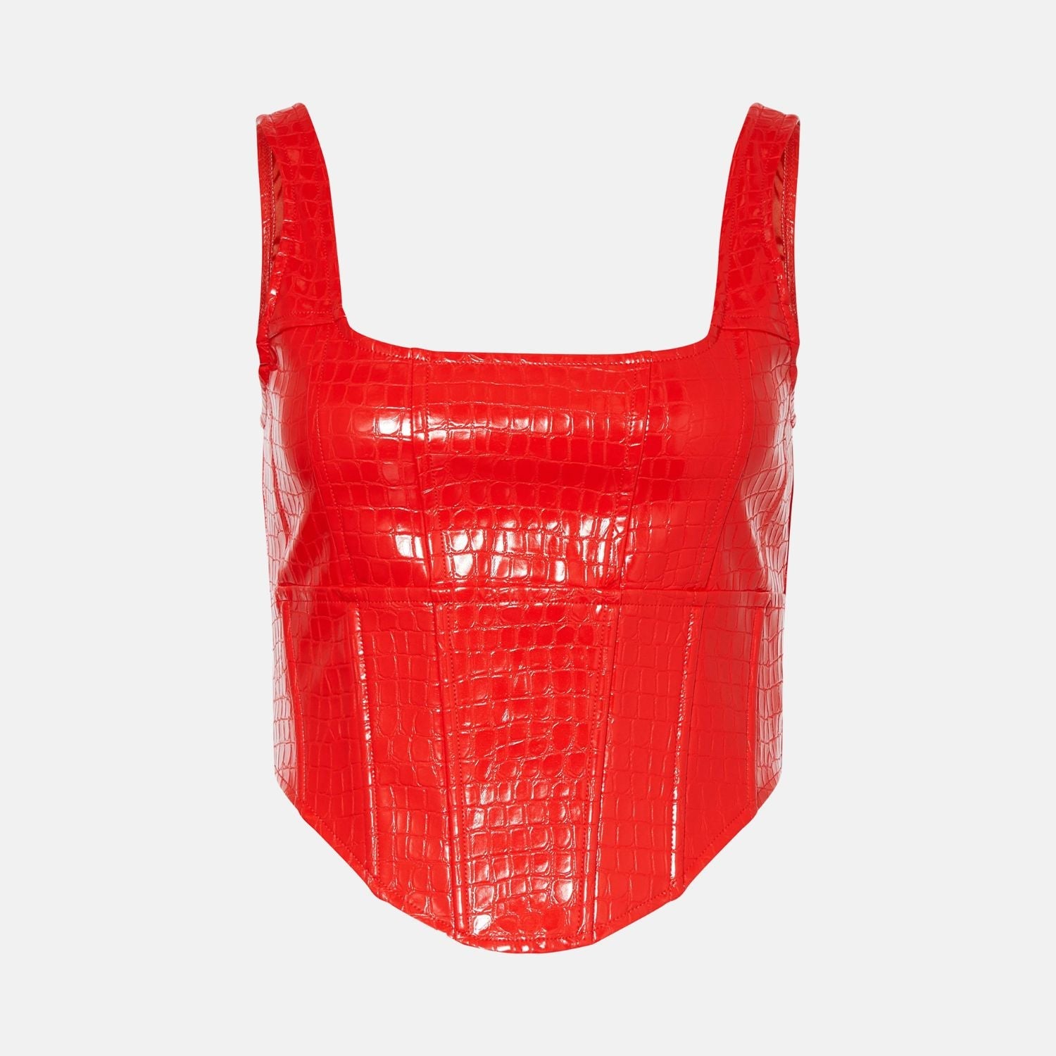 OW Collection Valencia Croc Top | Red