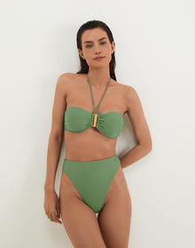 Matte Gigi Hot Pant Bottom - Harbor Brazilian / XS