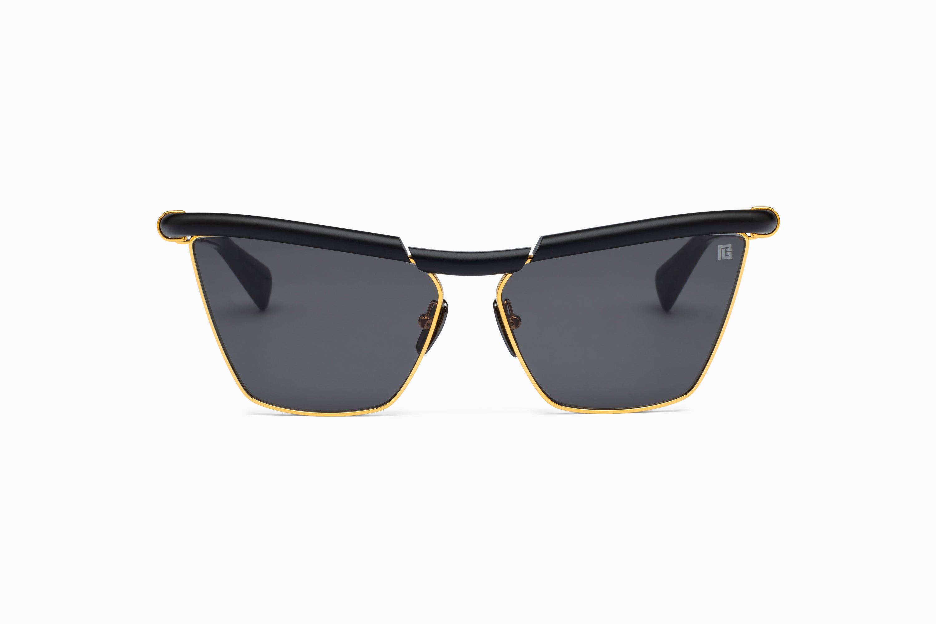 Womens | Victoire Sunglass | Matte Black - Gold - Black | Dark Grey