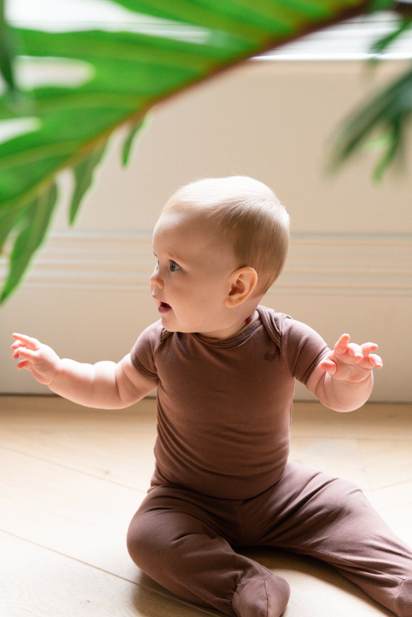 Organic Cotton Leggings with Feet | Clay Pink - Beetroot Plant Dye