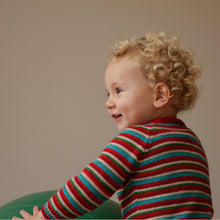 Baby Alpaca Cardigan | Multi Stripe
