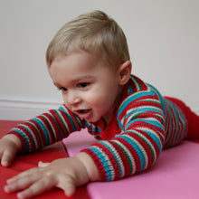 Baby Alpaca Cardigan | Multi Stripe