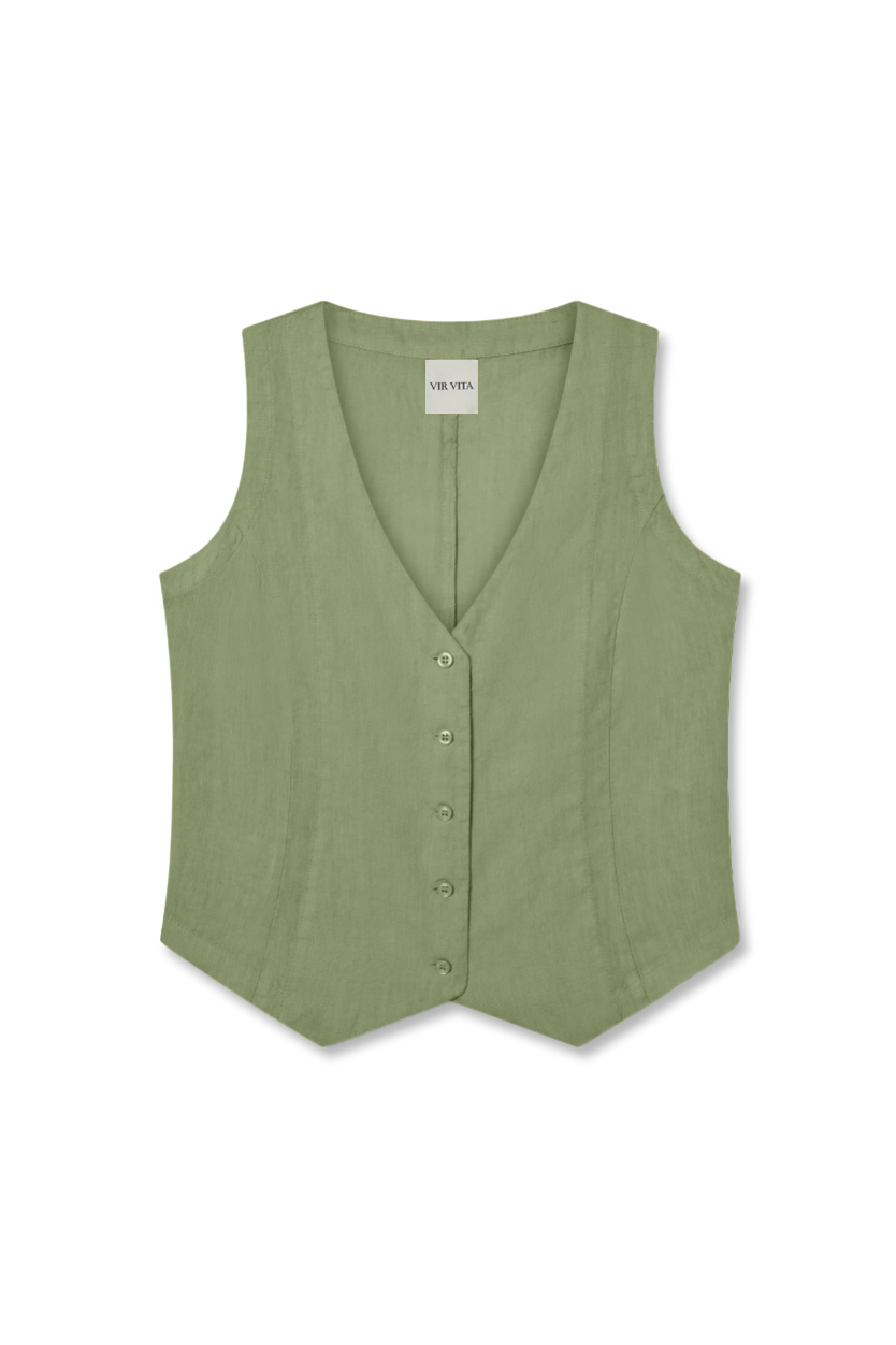 Violette Vest | Sage