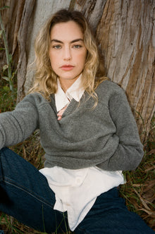 Finn Cashmere Sweater | Stone-Grey