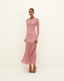 Knit Liz Long Dress - Light Sweet Heart XS