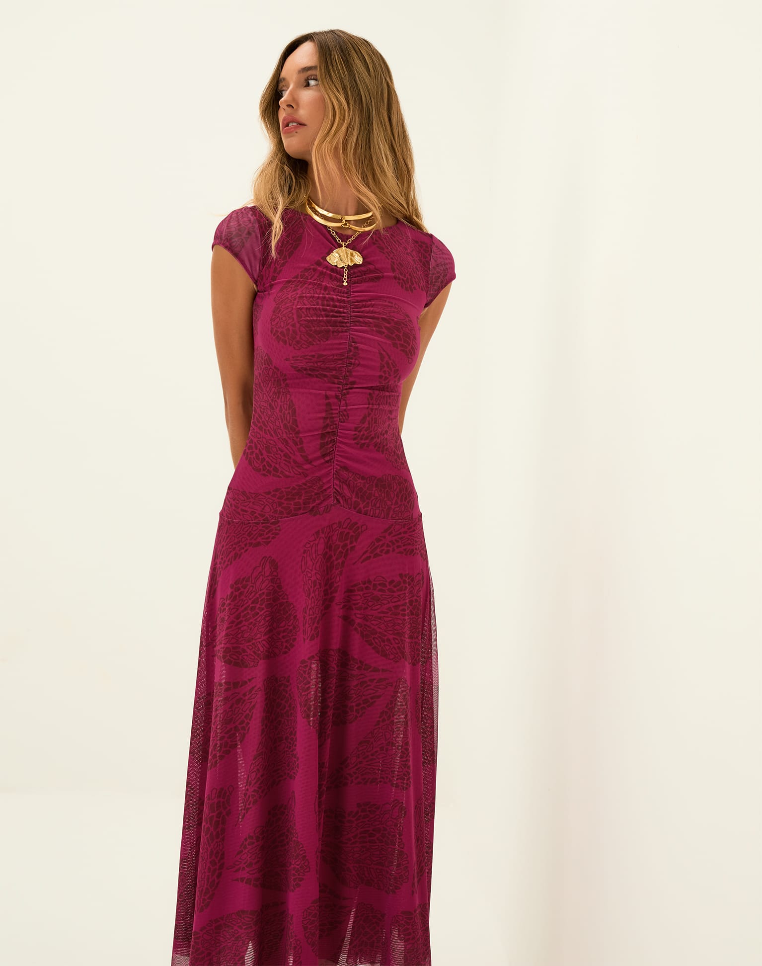 Susan Midi Dress - Roseate XS