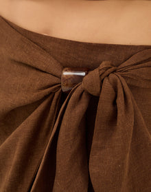 Luna Midi Skirt - Brown XS