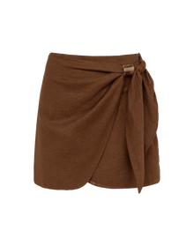 Luna Mini Skirt - Brown XS