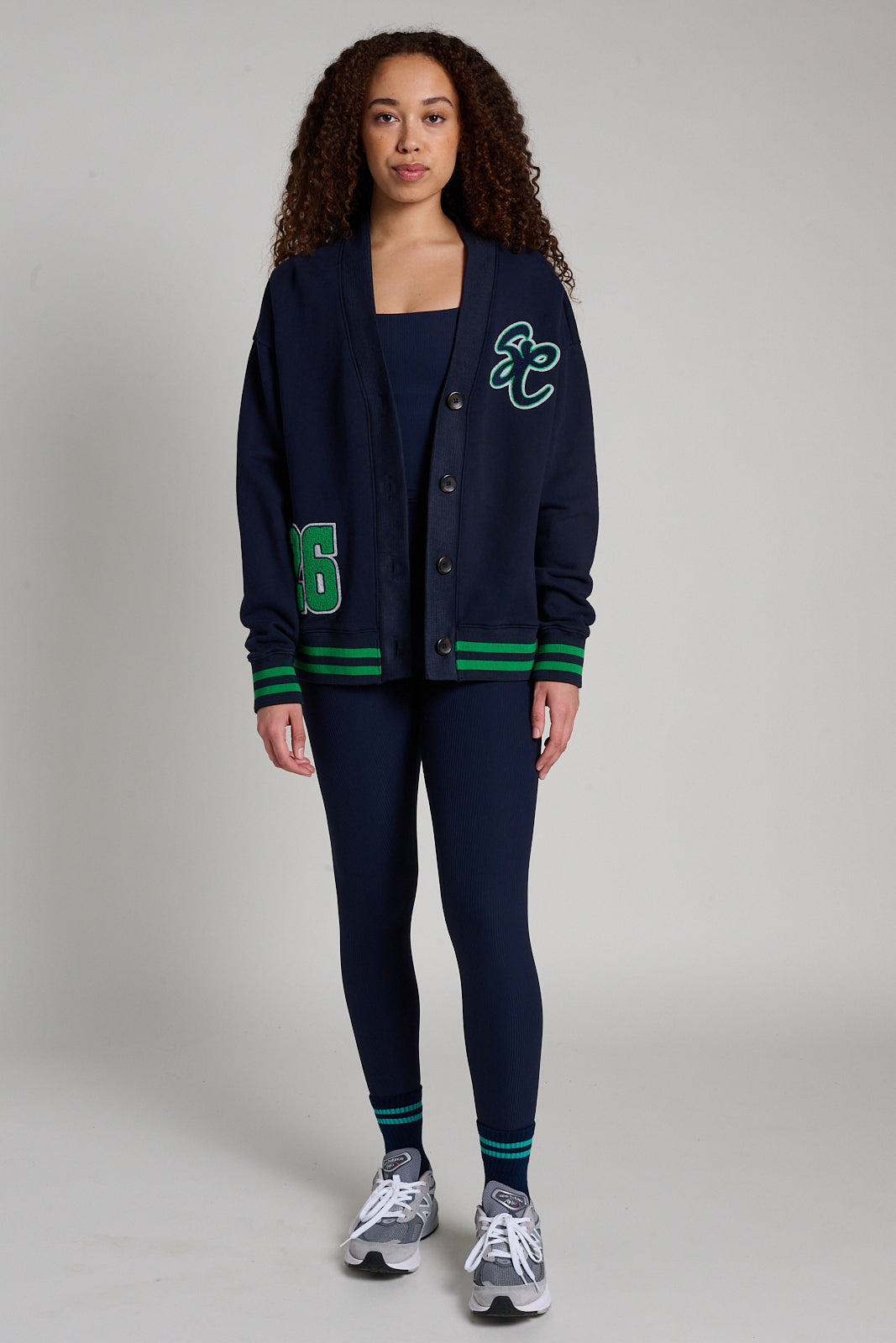 Soul by SoulCycle | Varsity Cardigan | Navy