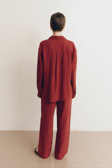 Delphine Linen Pant | Tomato