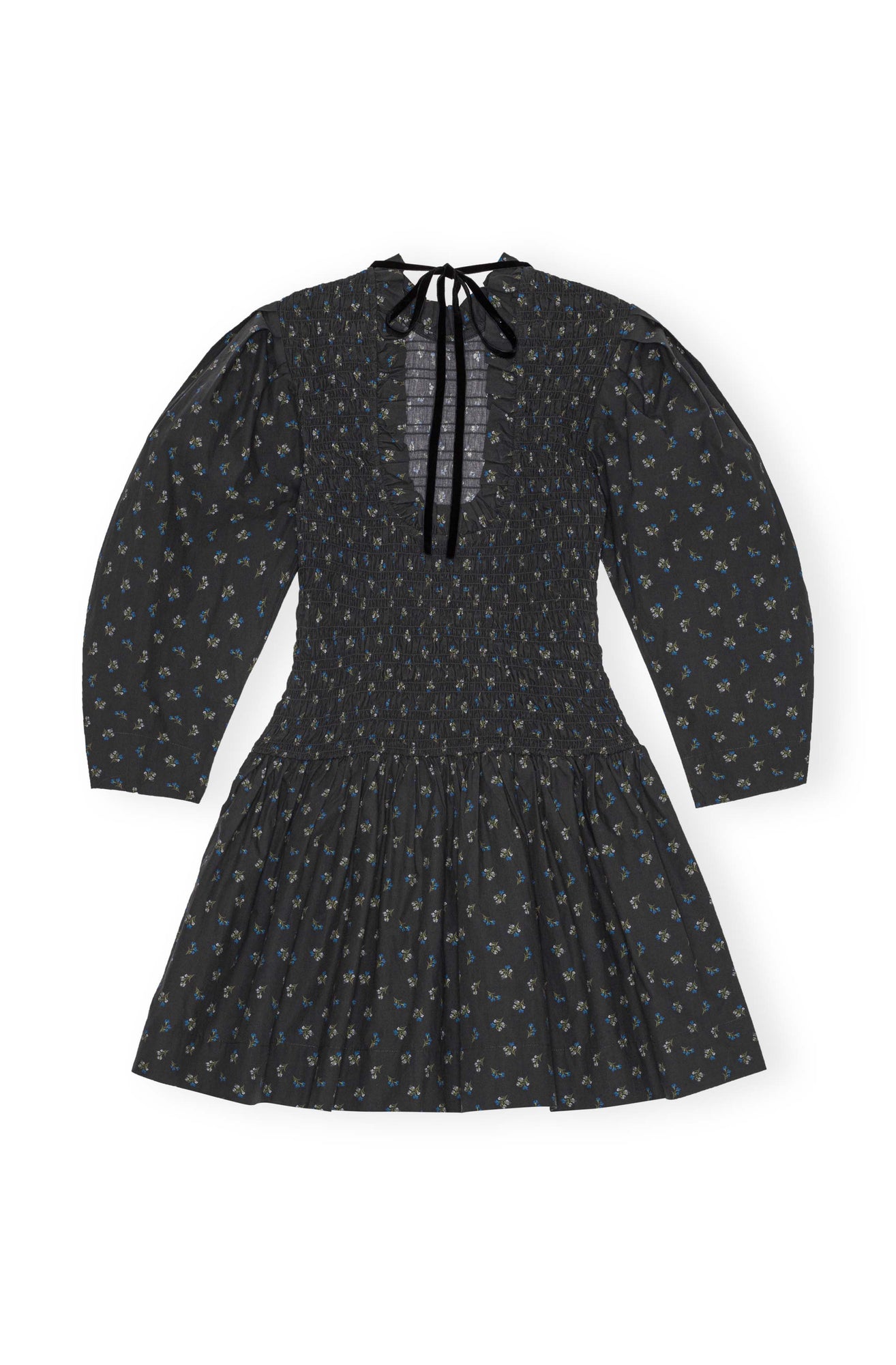 Printed Cotton Mini Smock Dress | Phantom