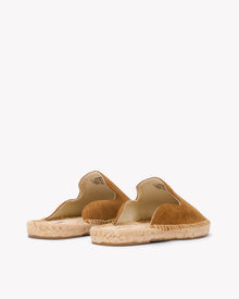 Women's Smoking Mule Espadrille | Suede | Miel Brown - Women's Espadrilles - Miel Brown - Soludos - 