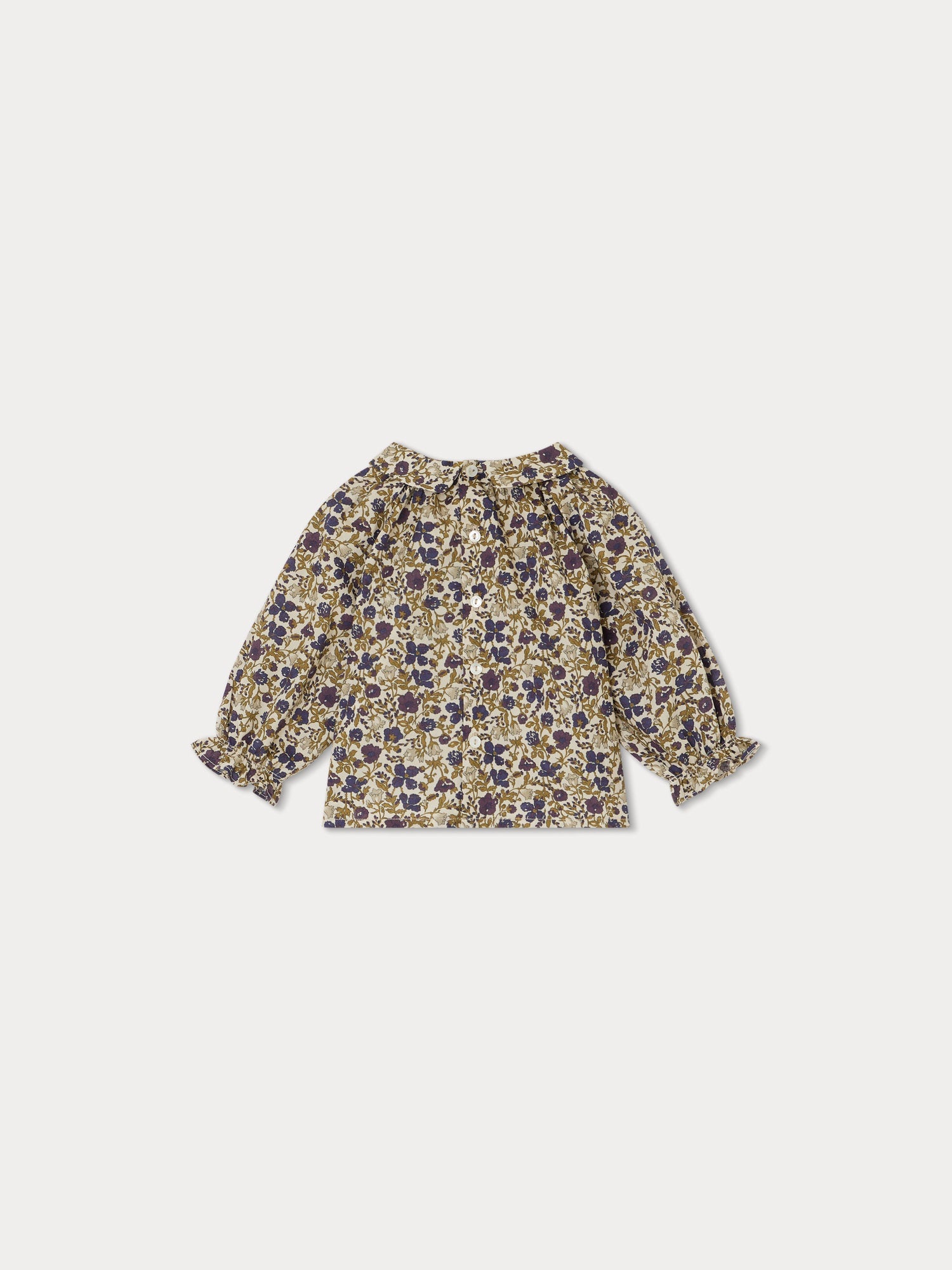 Girl | Pompon Smocked Blouse | Beige