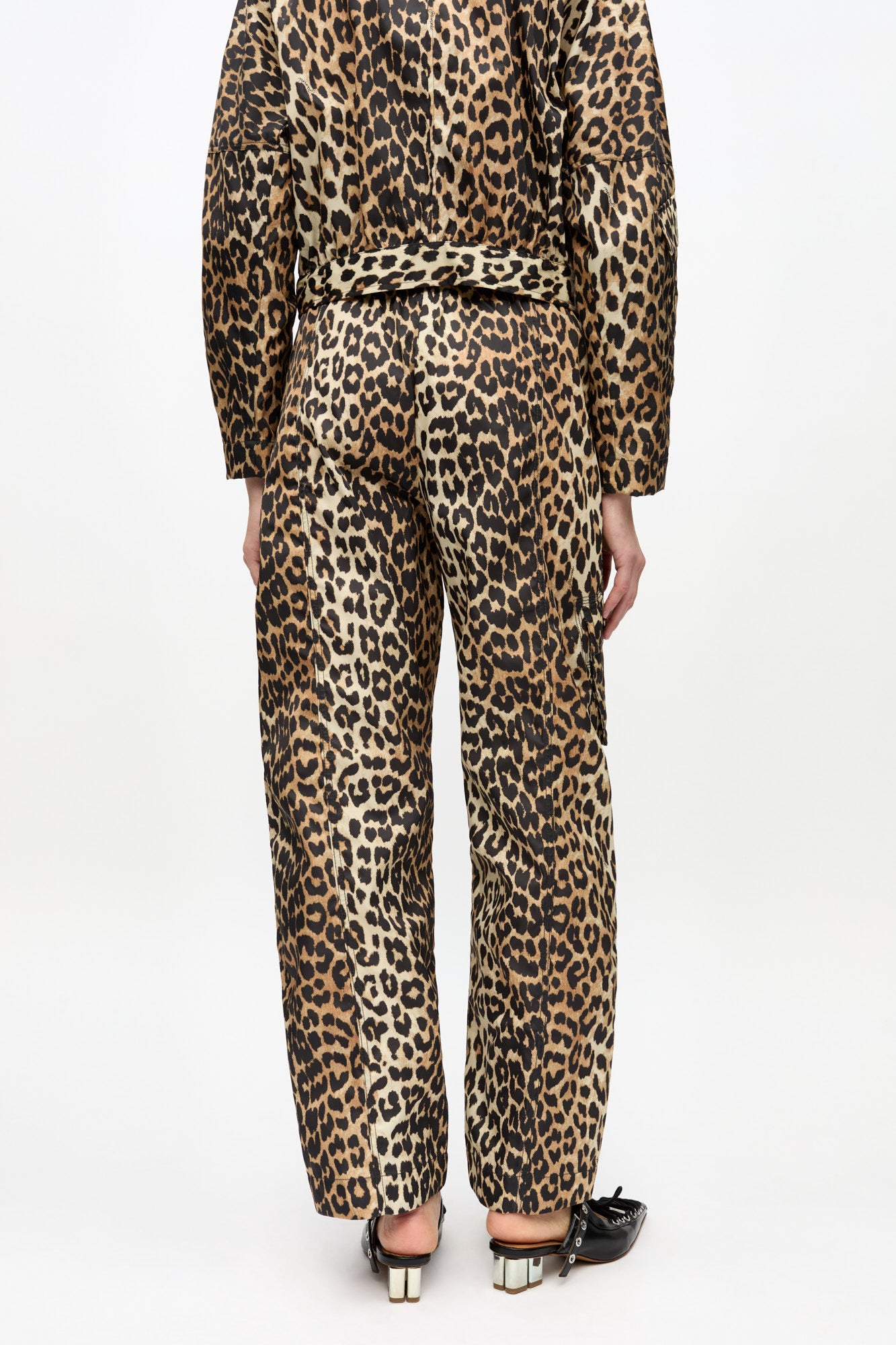 Duchesse Nylon Elasticated Pants | Leopard